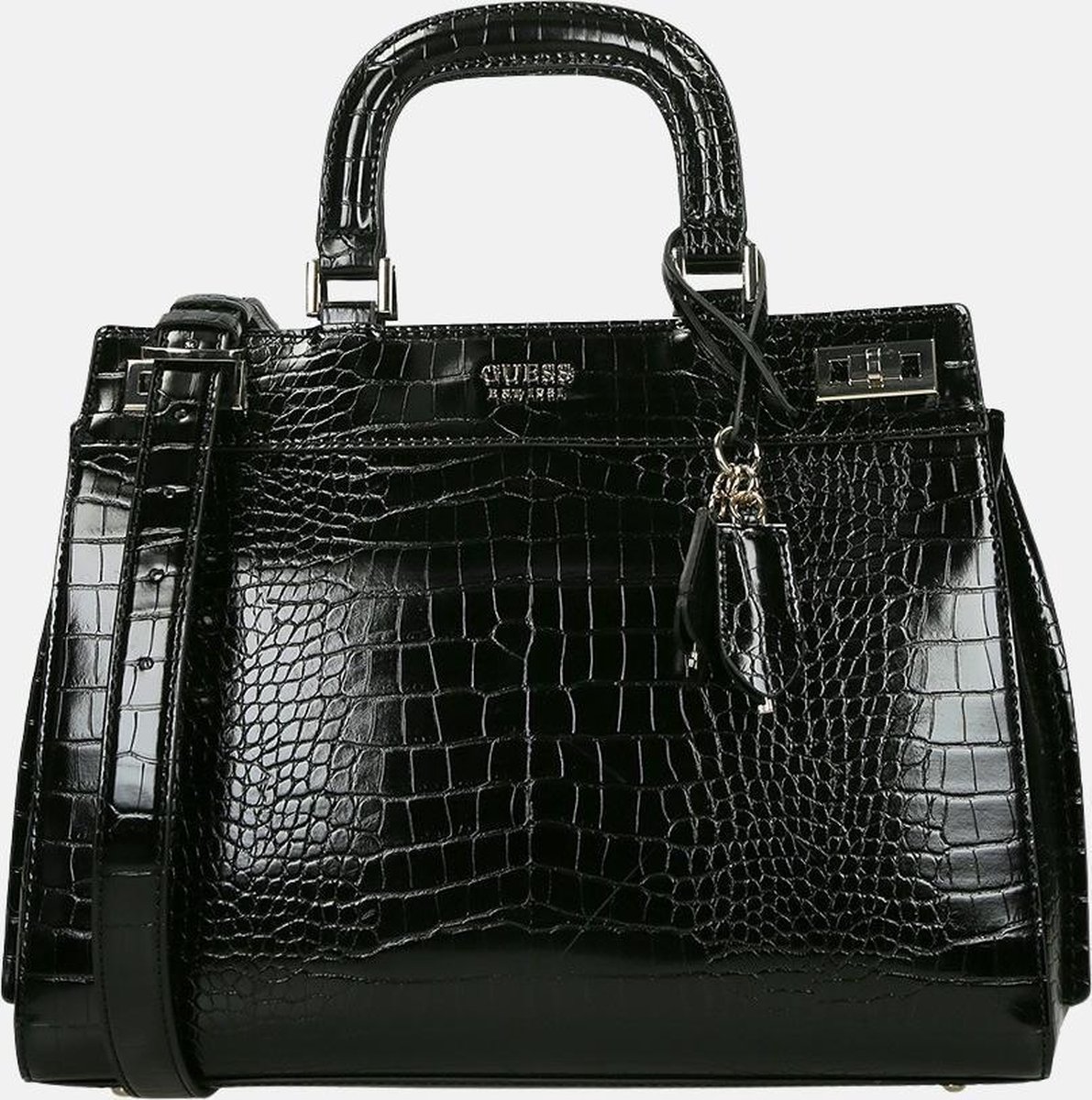 zwarte guess handtas katey luxury satchel