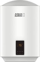 Aquamarin - Boiler - Elektrische boiler - Boiler 30 liter - Waterboiler - Waterverwarmer - SMART - Met ingebouwde thermometer - Antikalk - 2000W - 12,9 kg - Wit - H 54,3 cm x B 38