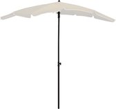 vidaXL Parasol met paal 200x130 cm zandkleurig