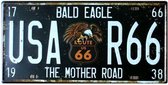 Retro Muur Decoratie uit Metaal Route 66 License Plate 4