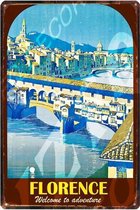 Retro Muur Decoratie uit Metaal Vintage City Plates 8