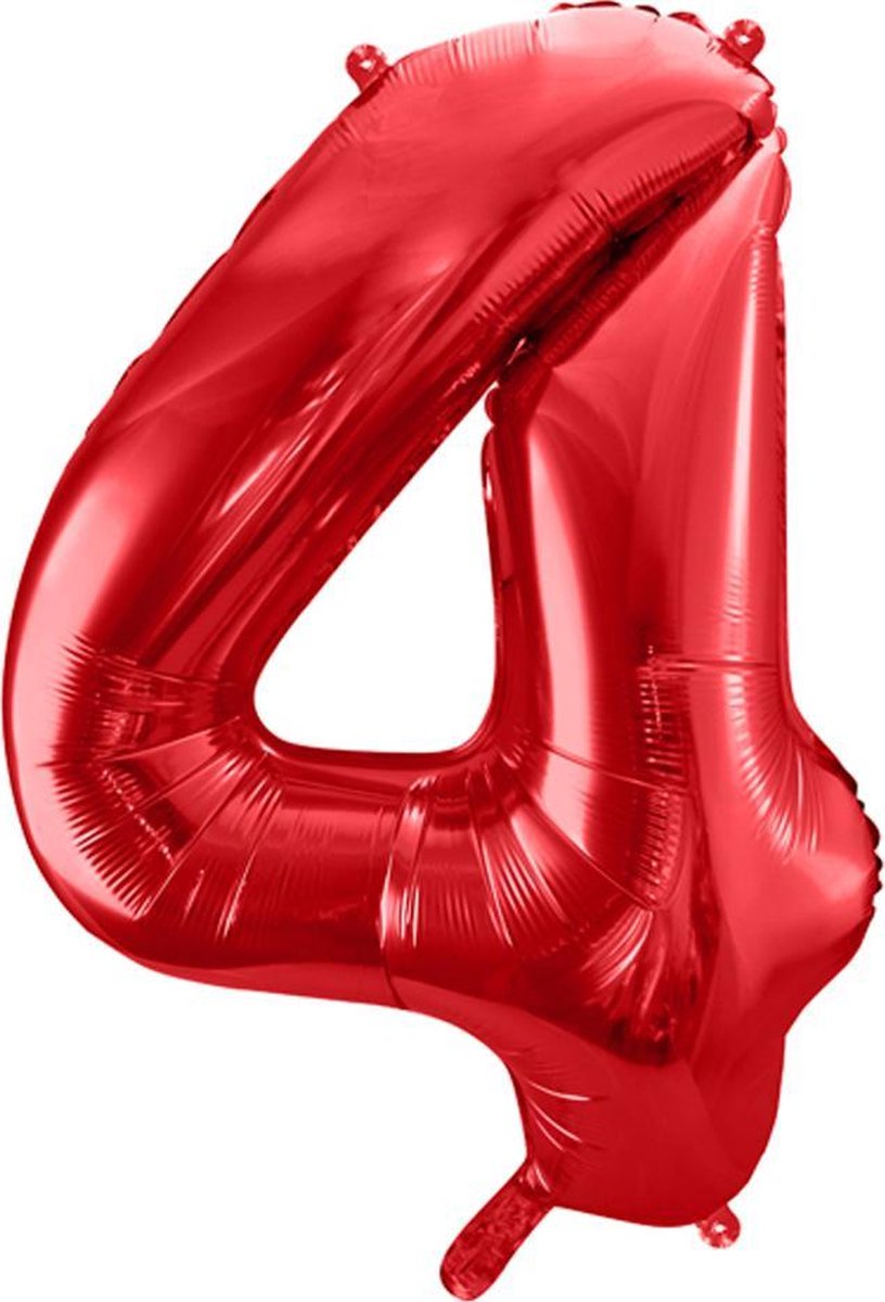 Cijfer 4 (86 cm) - Rood