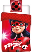 Miraculous Dekbedovertrek Ladybug 140 X 200cm Rood