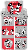 Disney Mickey Mouse & Minnie Mouse Classics - Dekbedovertrek - Eenpersoons - 140 x 200 cm
