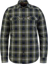 PME Legend Overhemd Ruit Olijfgroen - maat 3XL