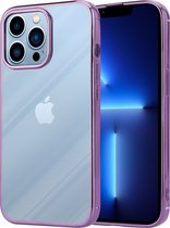 ShieldCase Metallic bumper case geschikt voor Apple iPhone 13 Pro - paars - Shockcase Shockproof hoesje metalen uitstraling - Hardcase hoesje - Hard Case met stootrand hoesje met bumpers beschermhoesje