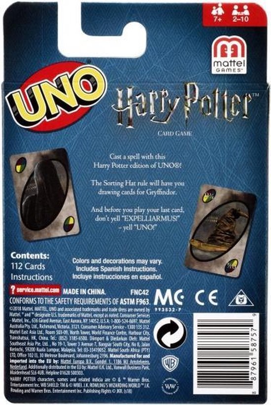 Thumbnail van een extra afbeelding van het spel UNO Harry Potter kaartspel 112-delig (en)