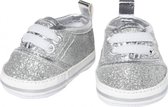 poppenschoenen junior 30-34 cm zilver/wit