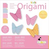 origami Vlinder vouwen 15 x 15 cm 20 stuks multicolor