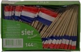 Cocktailprikker met vlaggetje Nederland wapperend - 144 st/ds.