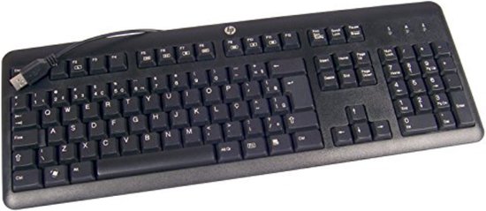 HP 672647-043 toetsenbord USB QWERTZ Duits Zwart