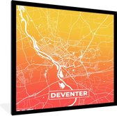 Cadre photo avec affiche - Plan de la ville - Deventer - Nederland - 40x40 cm - Cadre pour affiche