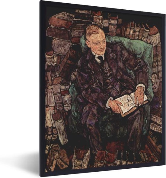 Fotolijst incl. Poster - Porträt des Hugo Koller - Egon Schiele - 60x80 cm - Posterlijst