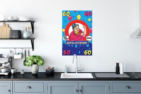 Affiche Anniversaire - 60 Ans - Femme - Anniversaire - 40x60 cm