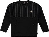 Bellaire jongens sweater met strepen aan de bovenkant Jet Black