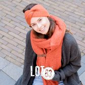 LOT83 | Fijn gebreide knitted, Lange Sjaal | Fem Rust