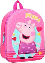 rugzak Peppa Pig 3D 9 liter polyester roze