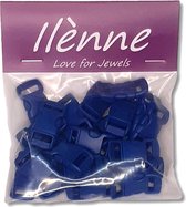 Ilènne - Paracord sluiting - blauw - plastic - 25 stuks - voor armband