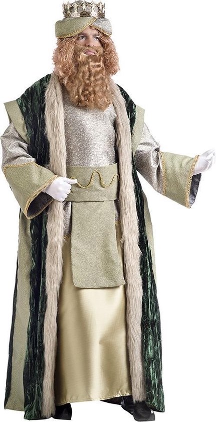 Limit - Religie Kostuum - Koning Caspar Driekoningen Kerstmis - Man - Grijs - Maat 56 - Carnavalskleding - Verkleedkleding