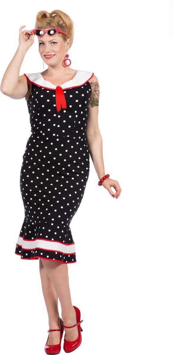 Costume des années 50 | Robe Rockabilly Bolletjes Betty Femme | Taille 48 |  Costume de... | bol.com