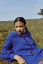 Object Trui Objhalsey Knit Pullover 116 23036274 Mazarine B Dames Maat - S