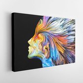 Canvas schilderij - Colors of Imagination series. Artistic background made of streaks of color for use with projects on art, creativity, imagination and graphic design-     2664268