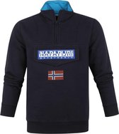 Napapijri Burgee Half Zip Sweater Blauw Marine - maat L