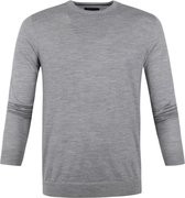 Profuomo Pullover Merino O-Hals Grijs - maat M