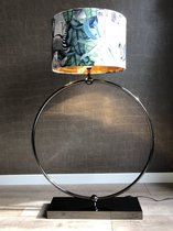 Eric Kuster stijl - vloerlamp - ring - XL - diameter 80cm - zwart chroom