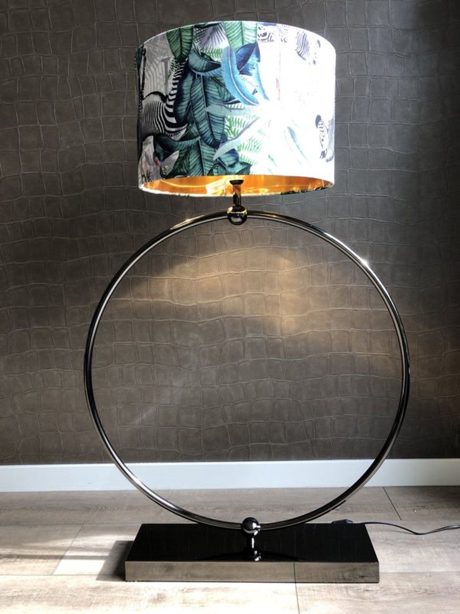 Eric Kuster stijl - vloerlamp - ring - XL - diameter 80cm - zwart chroom |  bol.com