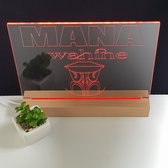 LED Night Light - Māori - Mana Wahine - Multi Colour - New Zealand Gift - Tatoo