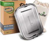 Log Cabin Premium Roestvrijstalen Lunchbox I 800ml I voor kinderen incl. compartimenten & reserve sluiting. De lunchdoos met tussenschot is lekvrij. Ik snack box klein.
