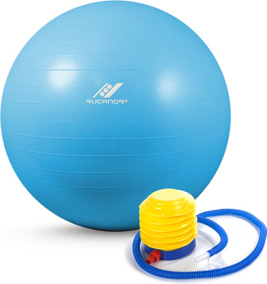 Ballon de fitness Rucanor - Ø 55 cm - Bleu | bol.com