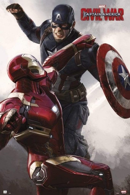 Grupo Erik Captain America Civil War Cap vs Iron Man  Poster - 61x91,5cm