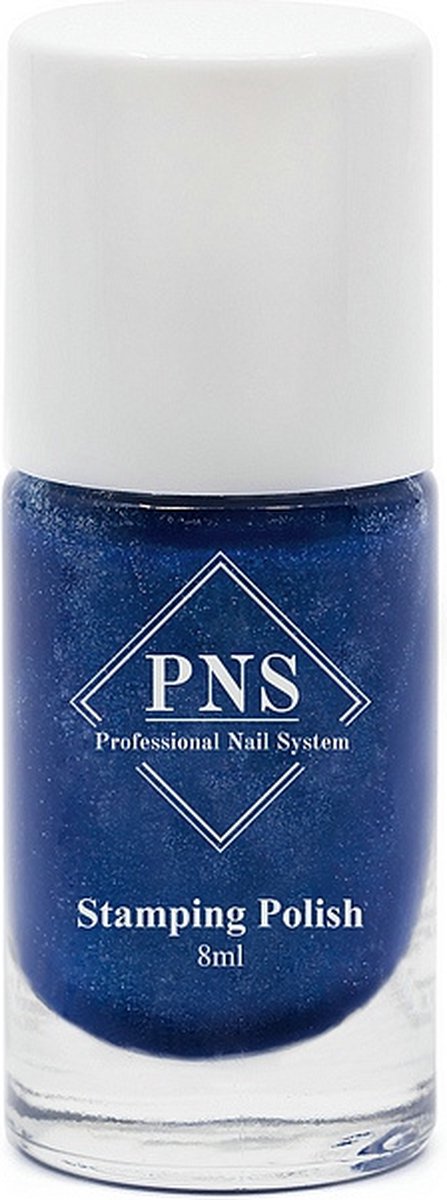 Goedkoopste PNS Stamping Polish No.09 Donkerblauw Glitter