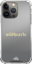 Wildhearts Yellow - Mirror Case iPhone - Spiegelhoesje geschikt voor iPhone 12 Pro Max hoesje - Hoesje met spiegel shockproof bumper beschermhoesje