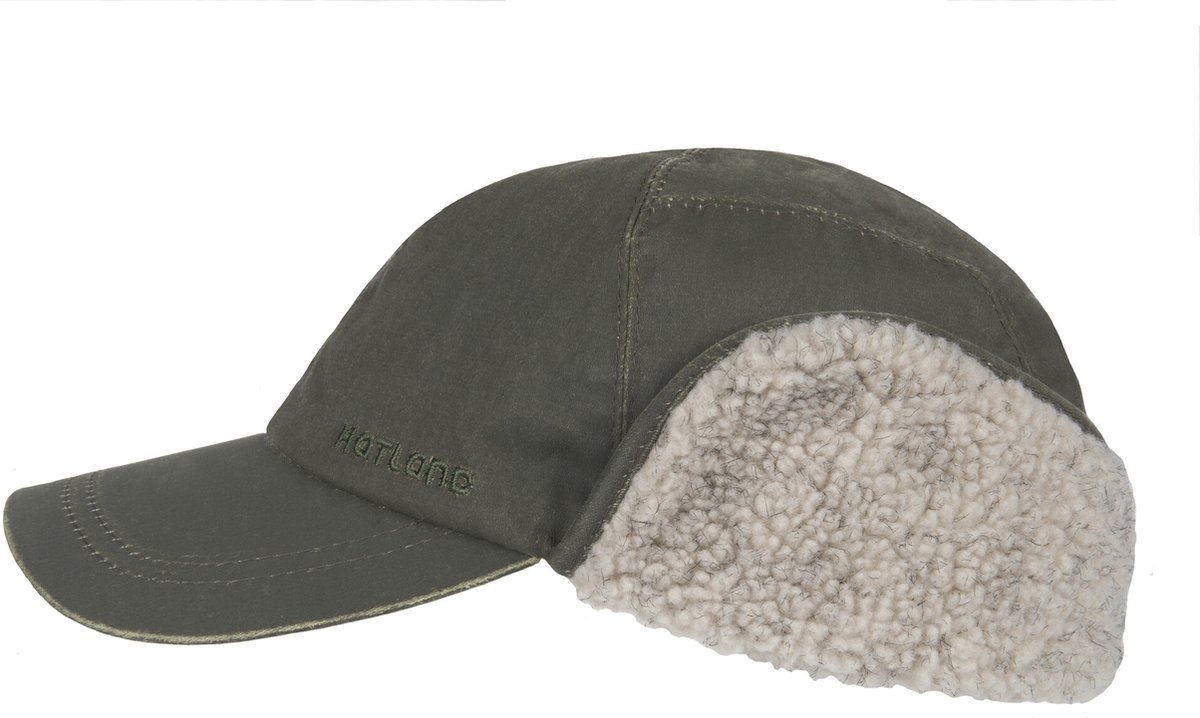 Hatland - Baseball cap voor heren - Trick - Olijfgroen - maat XL (61CM)
