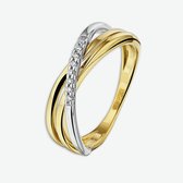 The Jewelry Collection Ring Diamant 0.04 Ct. - Bicolor Goud