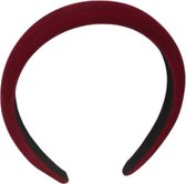 Diadeem - haarband van stof met knoop - rib/corduroy (fijn) - kinderen/meisjes/dames – roze