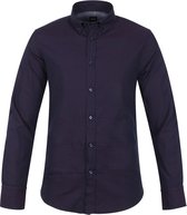 Hugo Boss - Overhemd Mabsoot Dobby Donkerblauw - L - Heren - Slim-fit