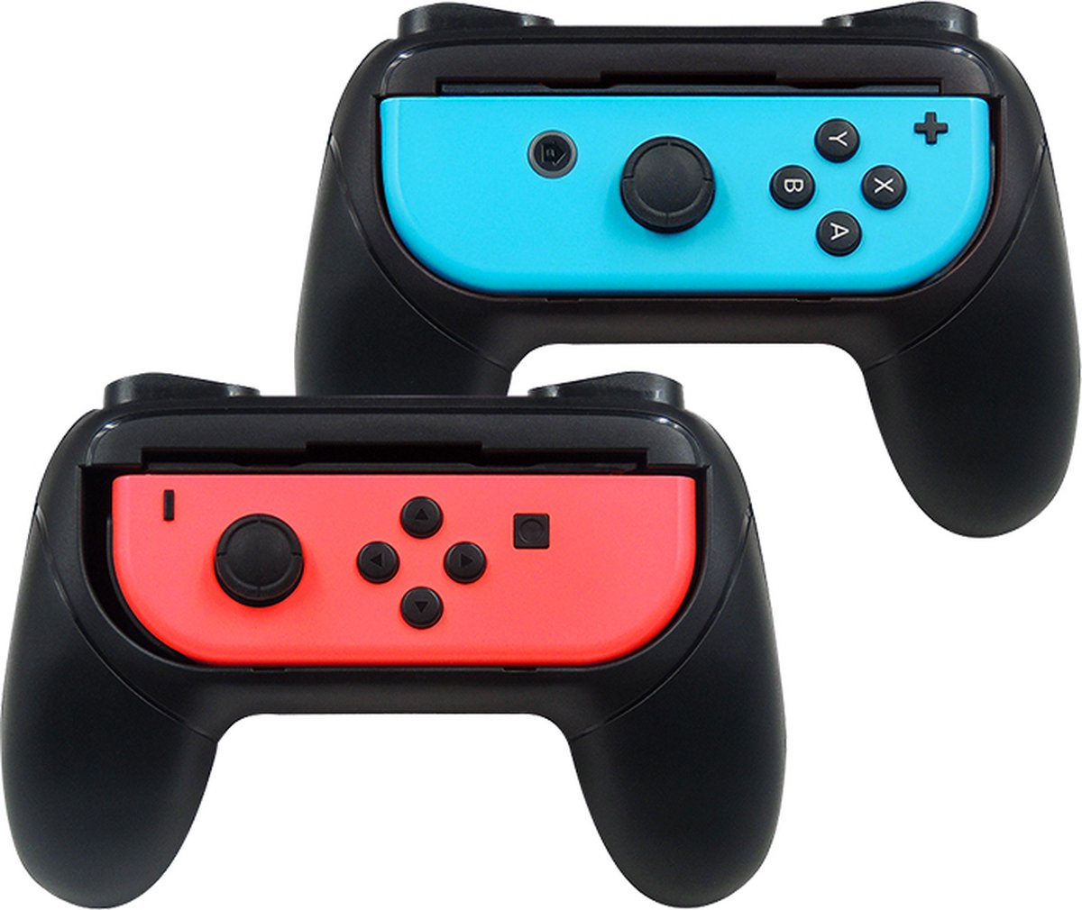 YONO Controller Grip geschikt voor Nintendo Switch - Gamepad Houder Hoesje - 2 Stuks - Zwart