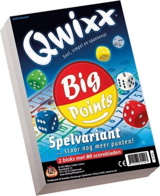 Thumbnail van een extra afbeelding van het spel Spellenbundel - 3 stuks - Dobbelspel - Qwixx & 2 extra scoreblocks & Qwixx Big Points
