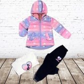 Meisjes set met winterjas roze -s&C-98-Complete sets