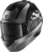 SHARK EVO ES KEDJE Motorhelm Systeemhelm Mat Zwart Antraciet Black - Maat XL