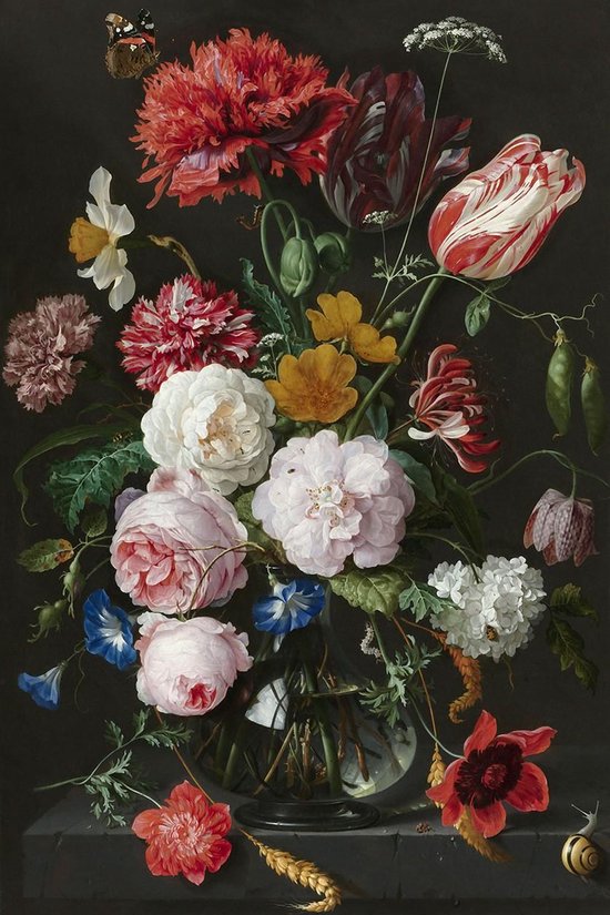 The still life collection II – 60cm x 90cm - Plexiglas schilderij bloemen
