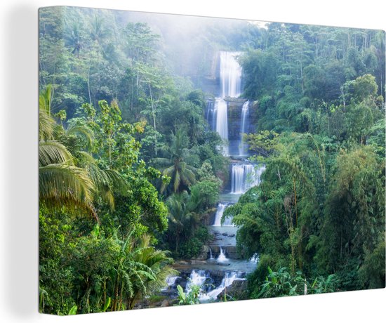 Nangga waterfall Indonesia Canvas 30x20 cm - petit - Tirage photo sur toile (décoration murale salon / chambre)