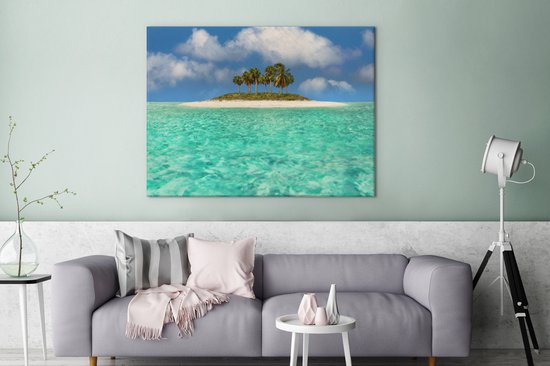 Peintures sur toile - Impression photo île des Caraïbes - 120x90 cm - Décoration murale