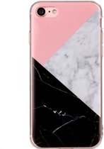 Apple iPhone 8 Hoesje - Mobigear - Marble Serie - TPU Backcover - Tricolor - Hoesje Geschikt Voor Apple iPhone 8