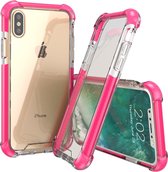 Apple iPhone X/10 Hoesje - Mobigear - Crystal Serie - Hard Kunststof Backcover - Transparant / Roze - Hoesje Geschikt Voor Apple iPhone X/10