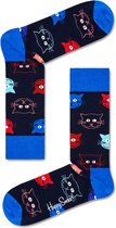 Happy Socks Cat Sokken - Donkerblauw - Maat 36-40